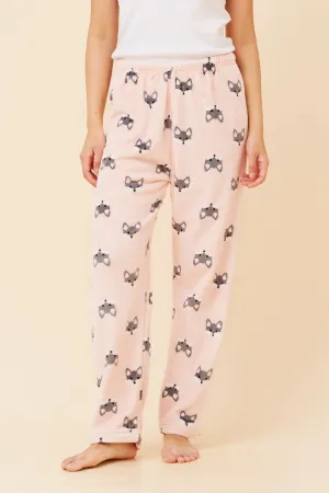 LEE FOX PRINT PLUSH PYJAMA PANTS Stain Release Finish Flexible Leg