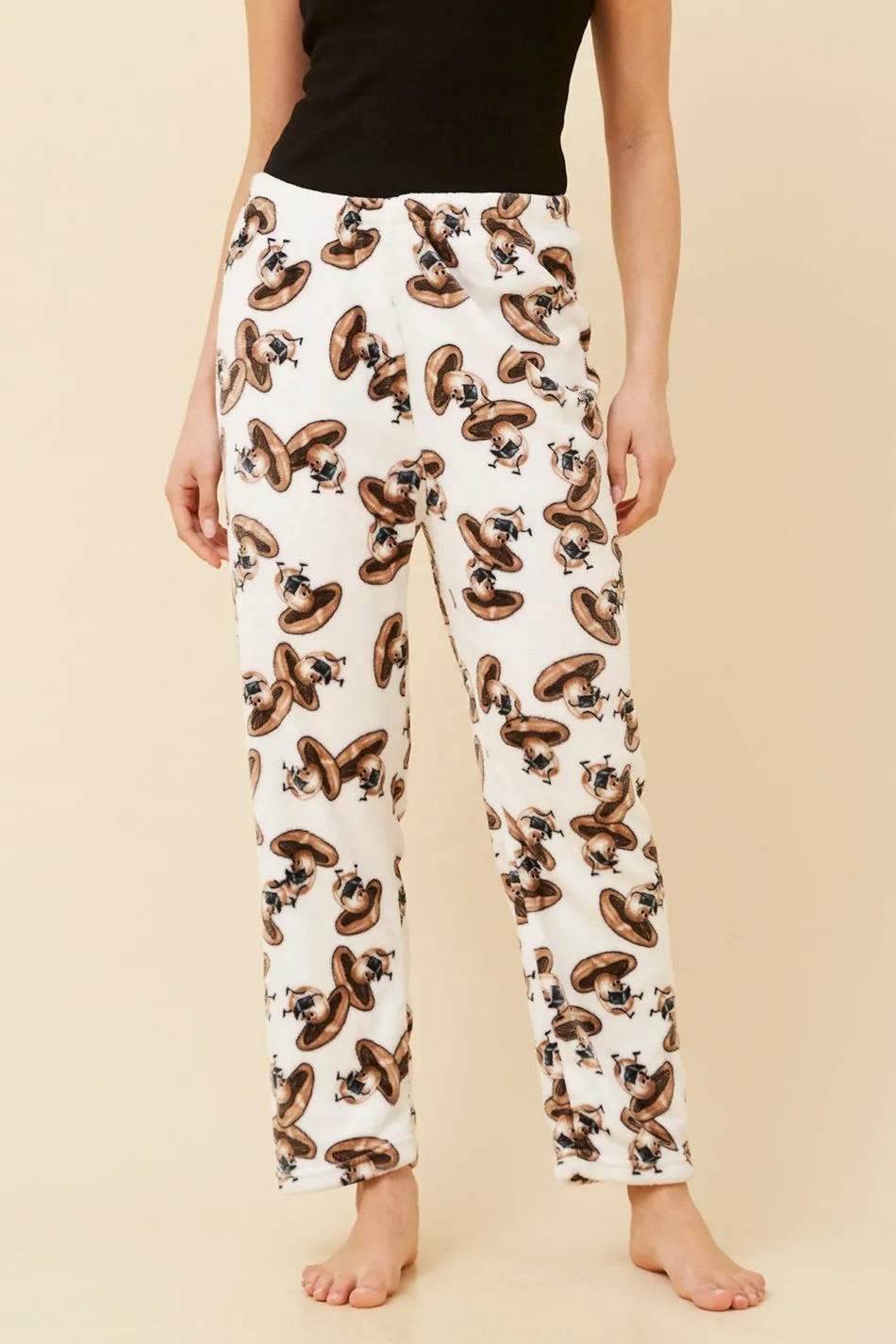 Athletic Fit LEE MUSHROOM PRINT PLUSH PYJAMA PANTS