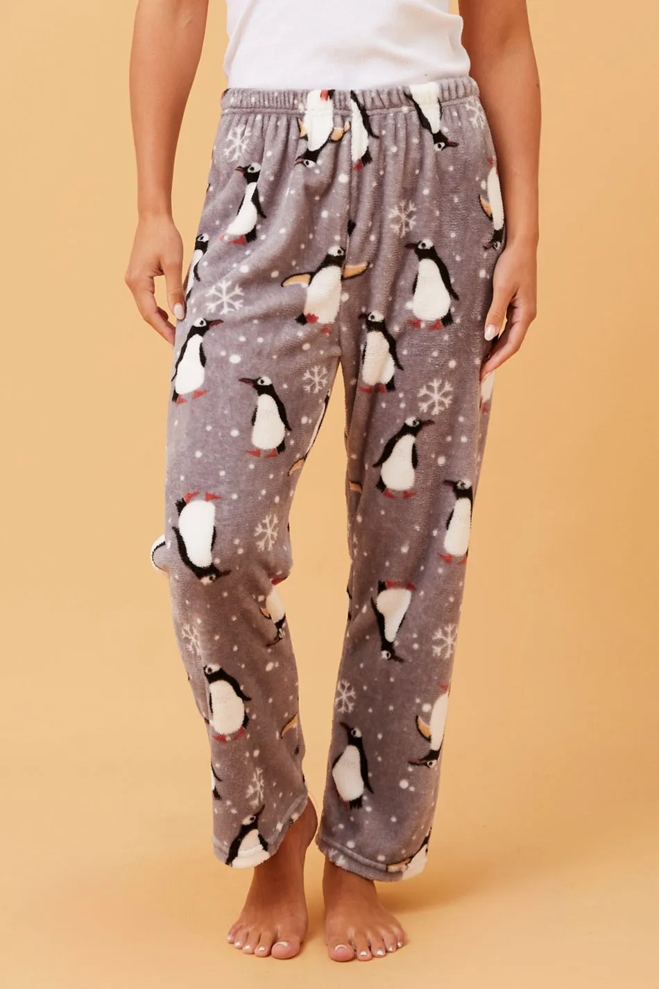 No Bunching LEE PENGUIN PRINT PLUSH PYJAMA PANTS