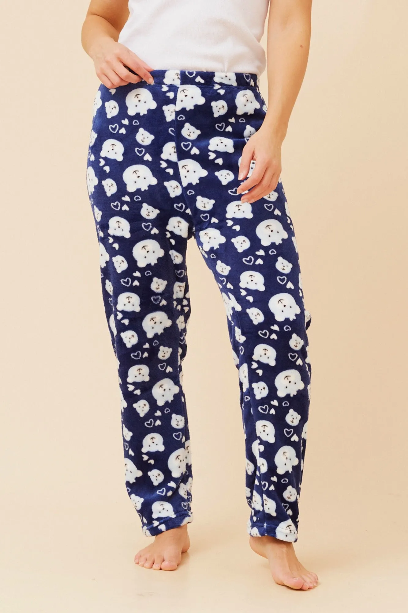 LEE TEDDY PRINT PLUSH PYJAMA PANTS Body Aligned Moisture Wicking Technology