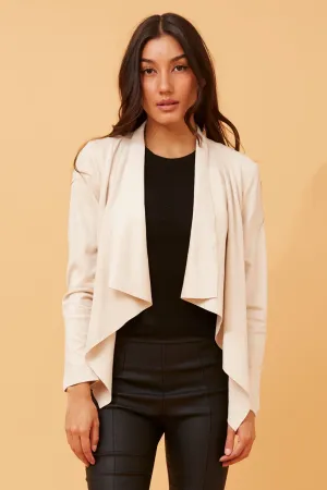 LENI FAUX SUEDE WATERFALL JACKET On The Go