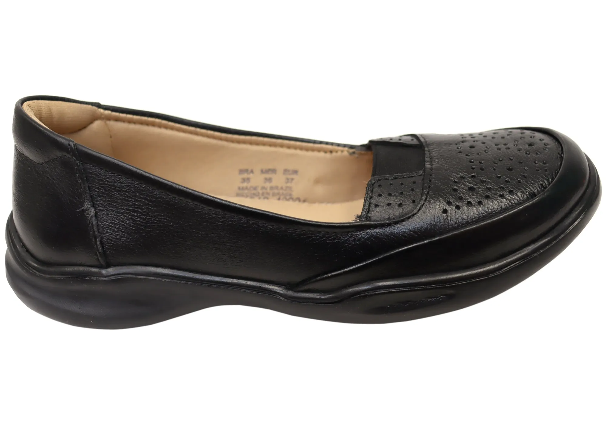 Levecomfort Stephanie Womens Brazilian Comfortable Leather Shoes Roomy Feel adult style