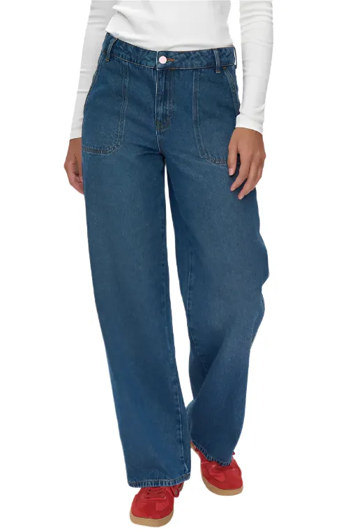 Numph Womens Jeans Amber Gigi Classic Blue Denim Base Look