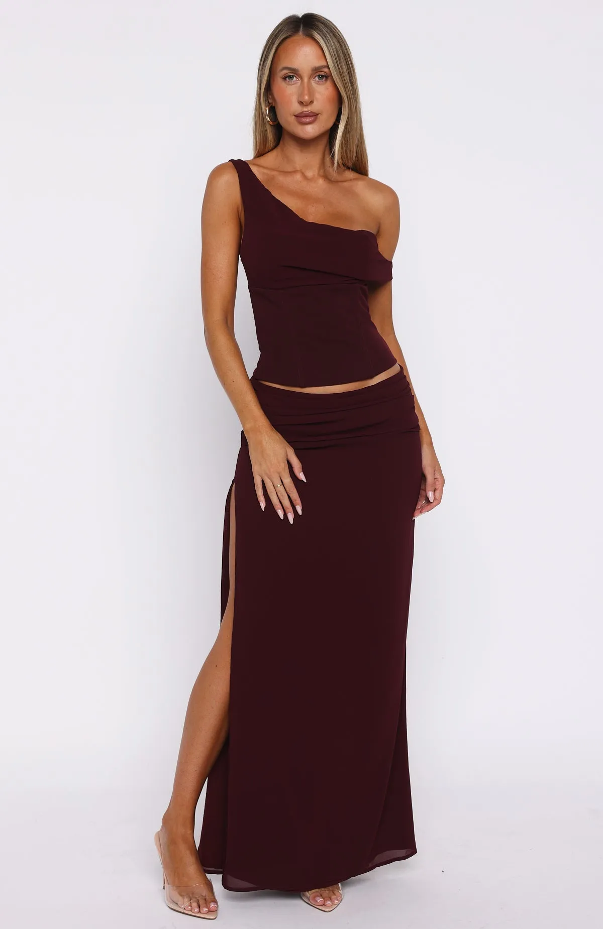 Unavailable Energy Maxi Dress Burgundy Chic and Cozy