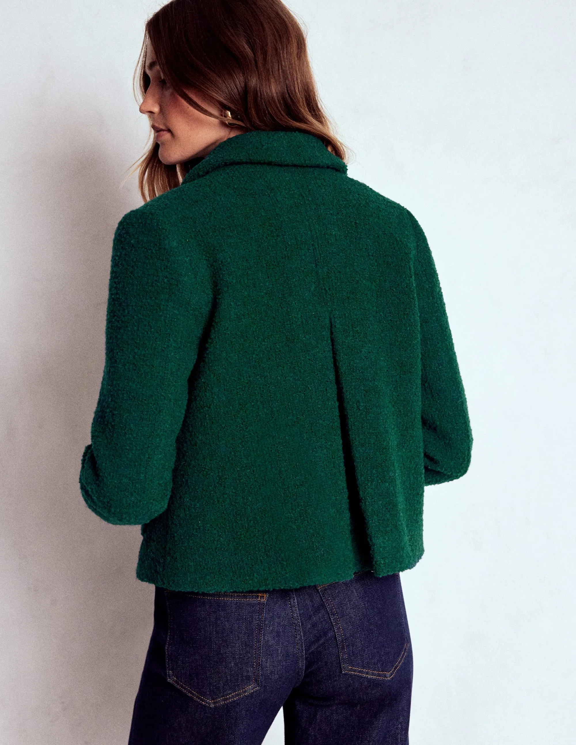 Travel Light Fit Knightsbridge Wool Jacket-Emerald Night