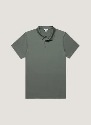 QuickDryTechnology Men's Classic Jersey Polo Shirt in Dusk Green