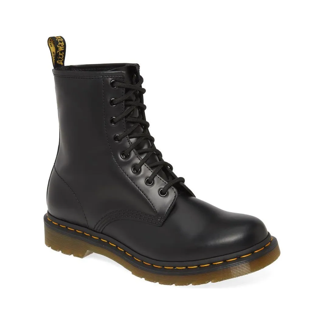 Dr. Martens Women's 1460 Black Smooth Leather Street Fashioned Spring Walk