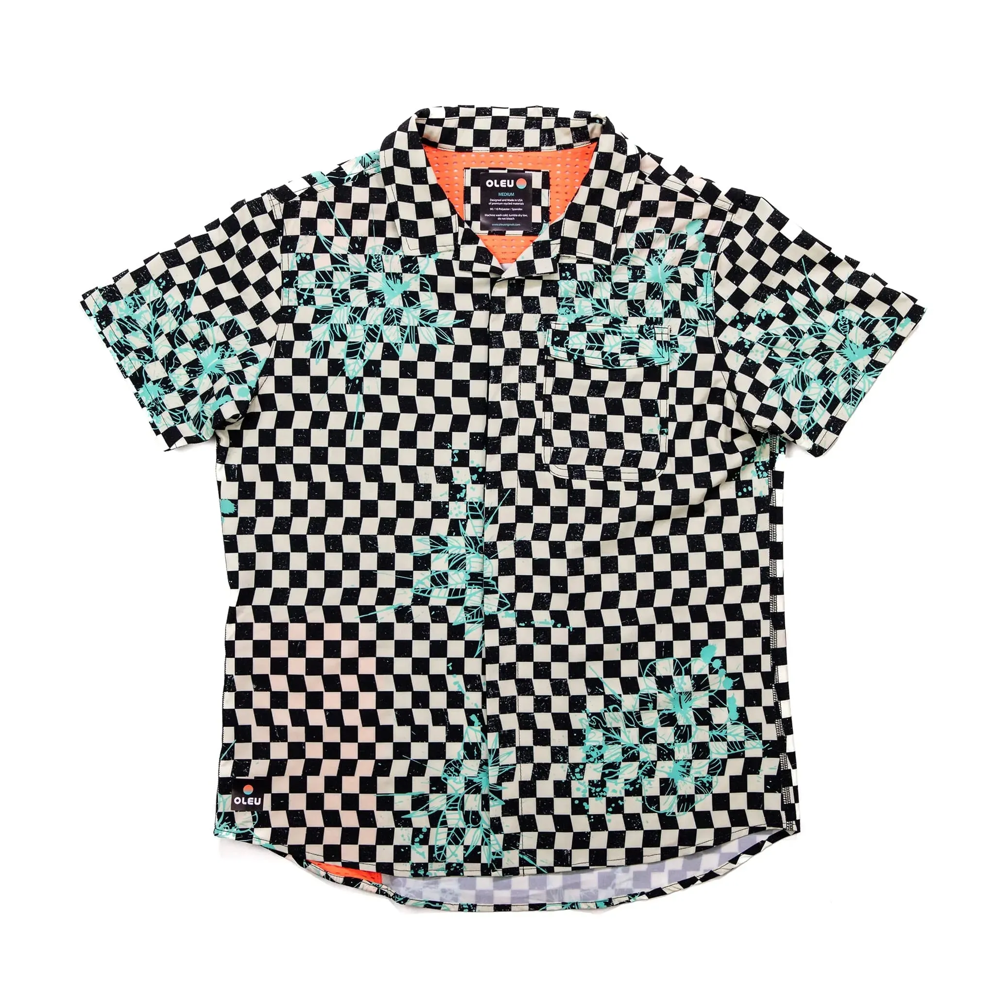 Active Comfort Trendy Top OLEU Mens Shirt Neptune UPF50