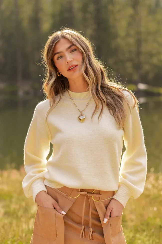 Lisa Ivory Crewneck Sweater Chic Fit