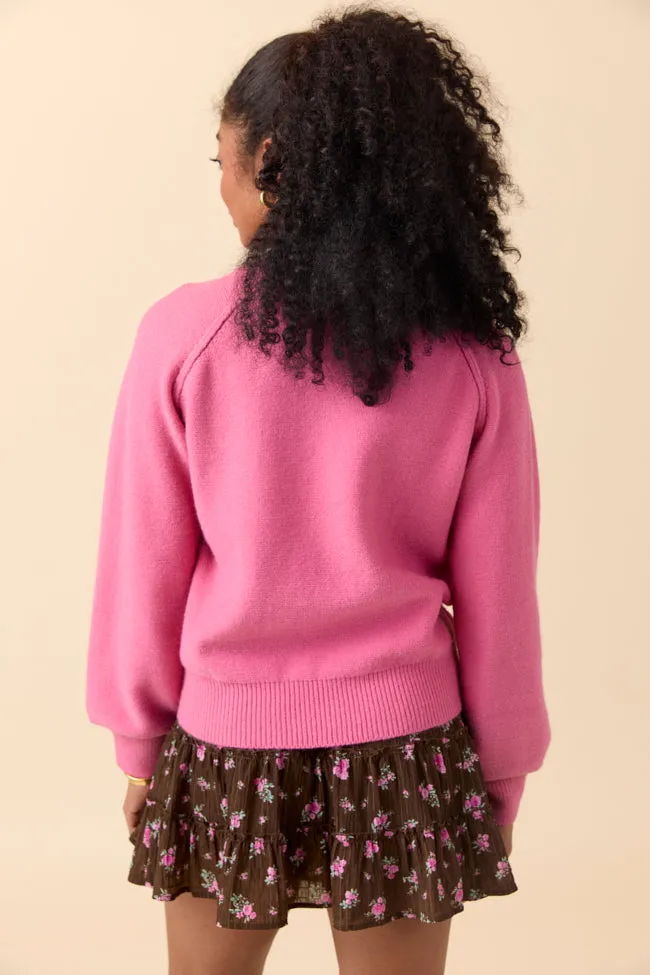 Lisa Pink Crewneck Sweater Meeting Ready