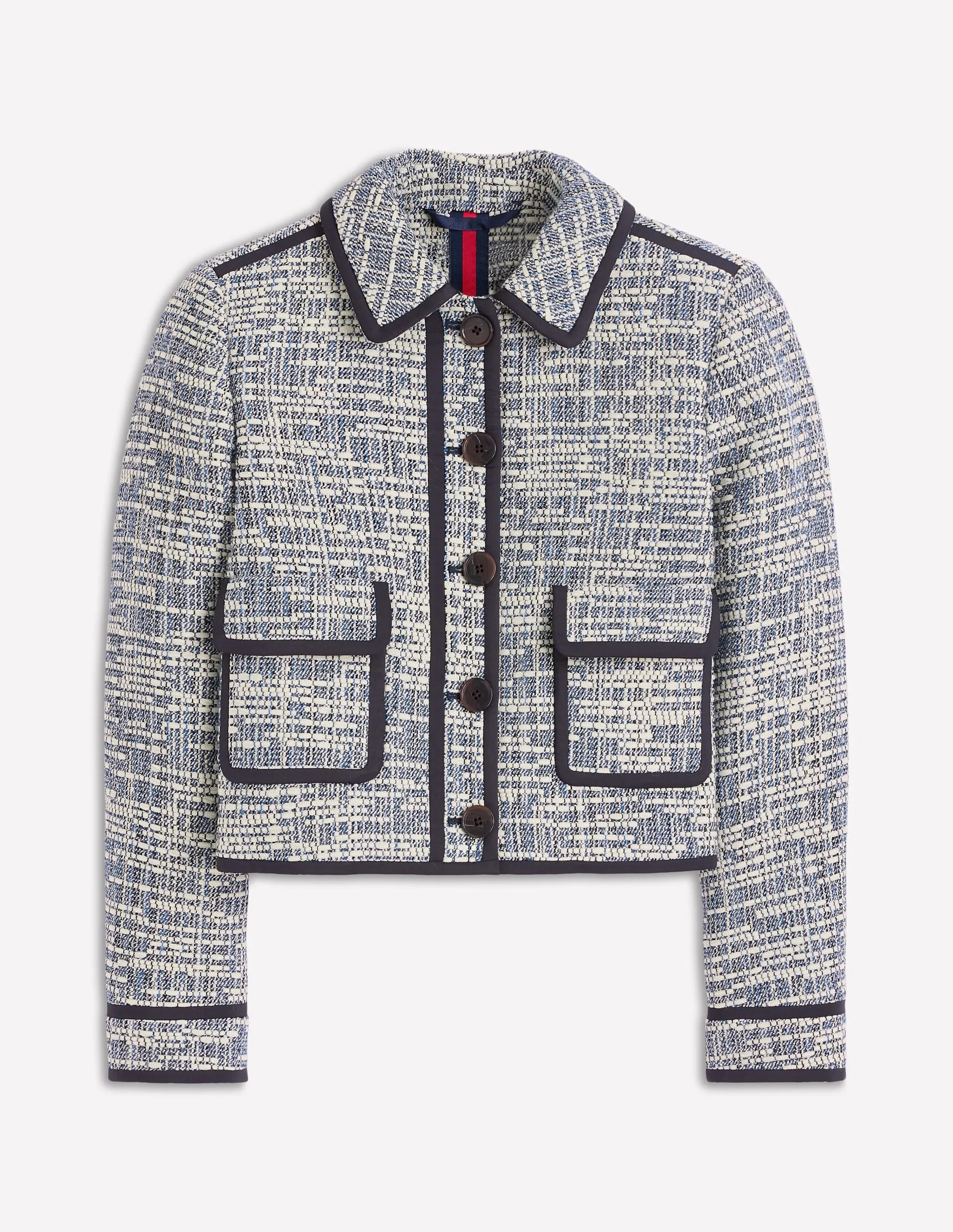 Lisburn Patch Pocket Jacket-Navy Texture Packable Style