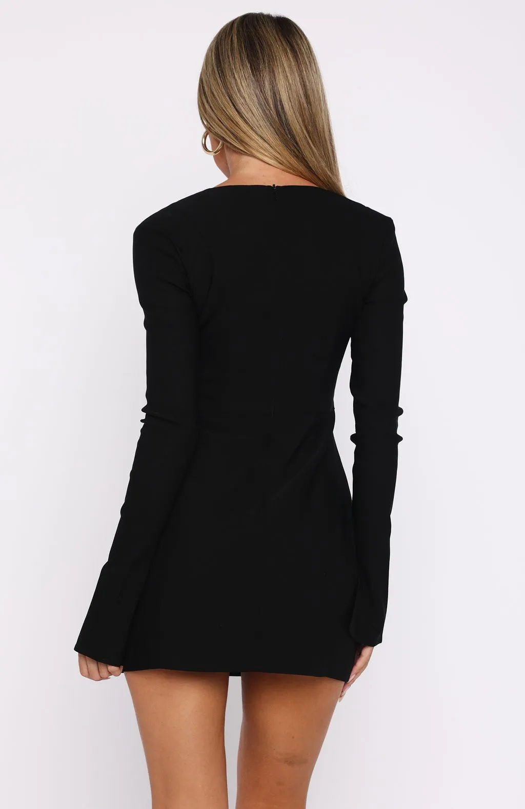 Chill Lines Living For Love Long Sleeve Mini Dress Black