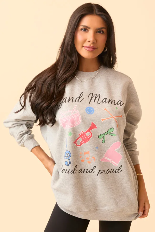 Band Mama Icons Light Grey Graphic Sweatshirt Craft Edge