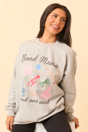 Band Mama Icons Light Grey Graphic Sweatshirt Smart Design