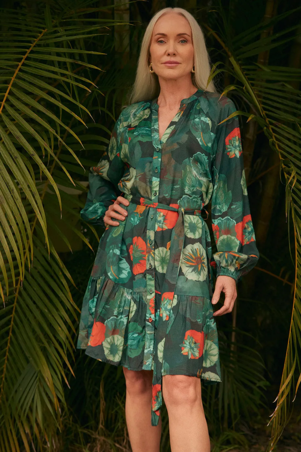 Smart Edge Fantasia Short Dress in Lotus