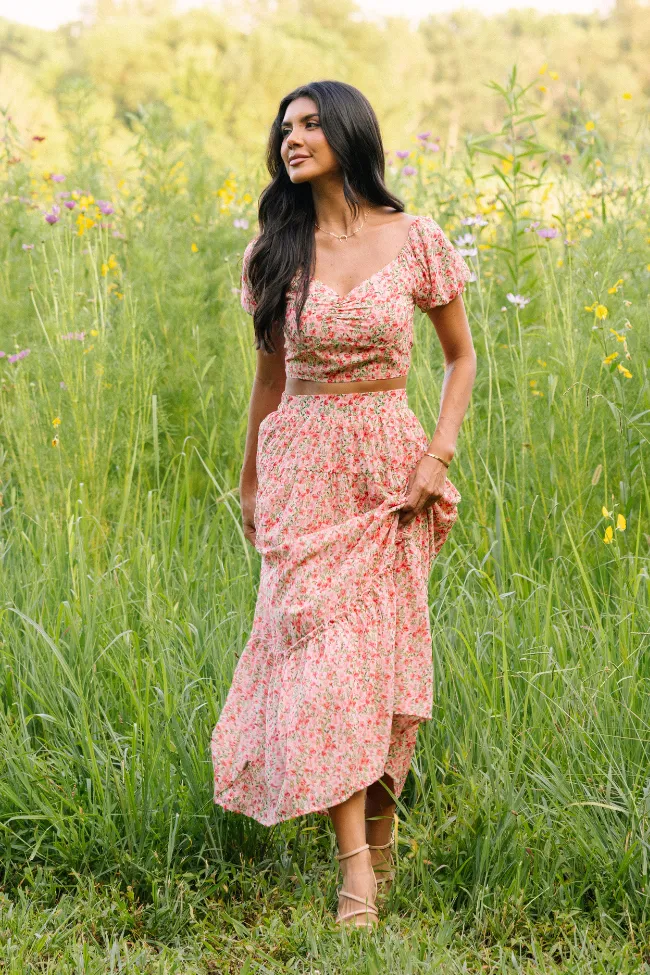 Maisyn Pink Floral Skirt Set SALE Light Pants Body Free