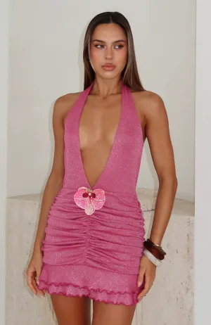 Making Progress Halter Mini Dress Berry Special-Occasion Body Safe