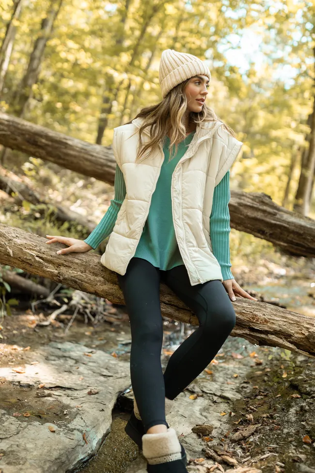 Adaptable Outfit Mariah Sage Green Relaxed Long Sleeve Pullover Tunic SALE