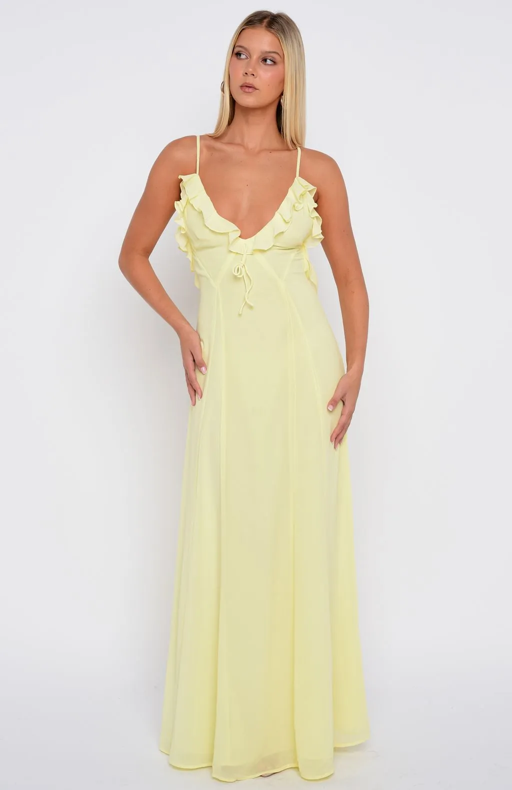 Self Sabotage Maxi Dress Lemon Calm Flow Relaxed Wear