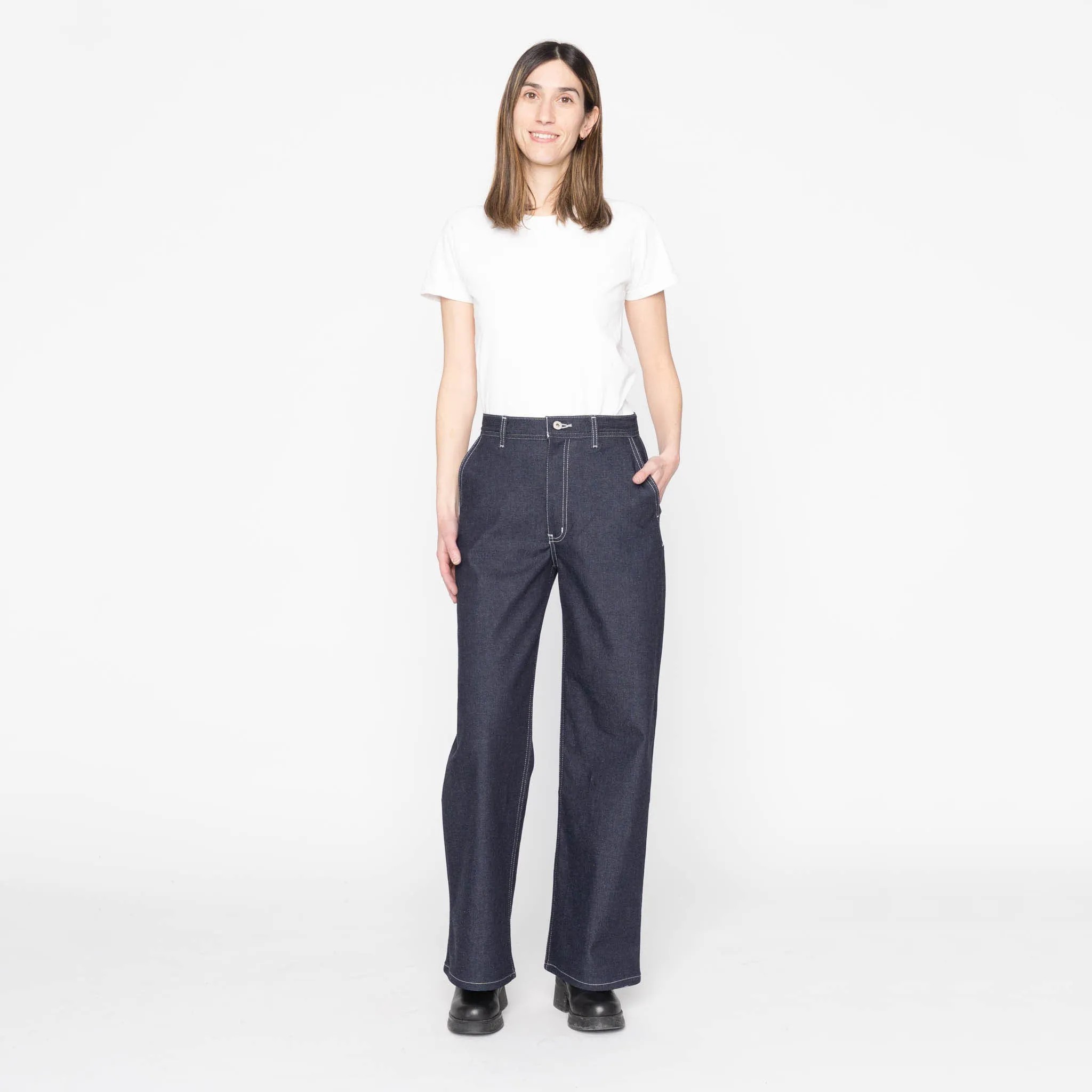 Maudie - Slub Nep Stretch Work Meeting Trendy Modern Minimalist Soft Finish