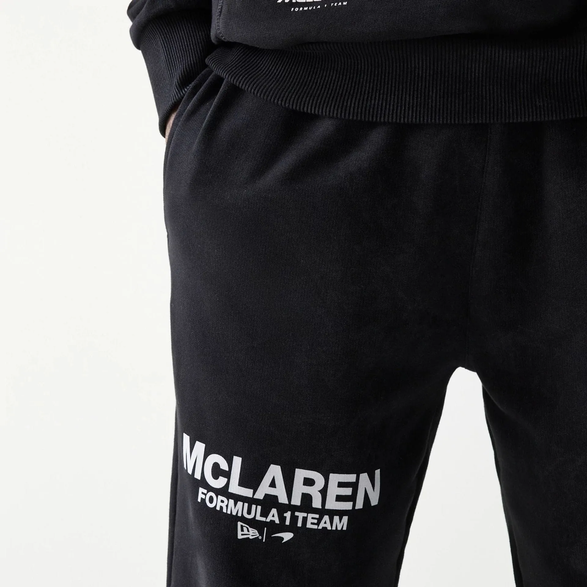 High Rise Design Timeless Comfort Fit McLaren Racing Black Straight Leg Joggers