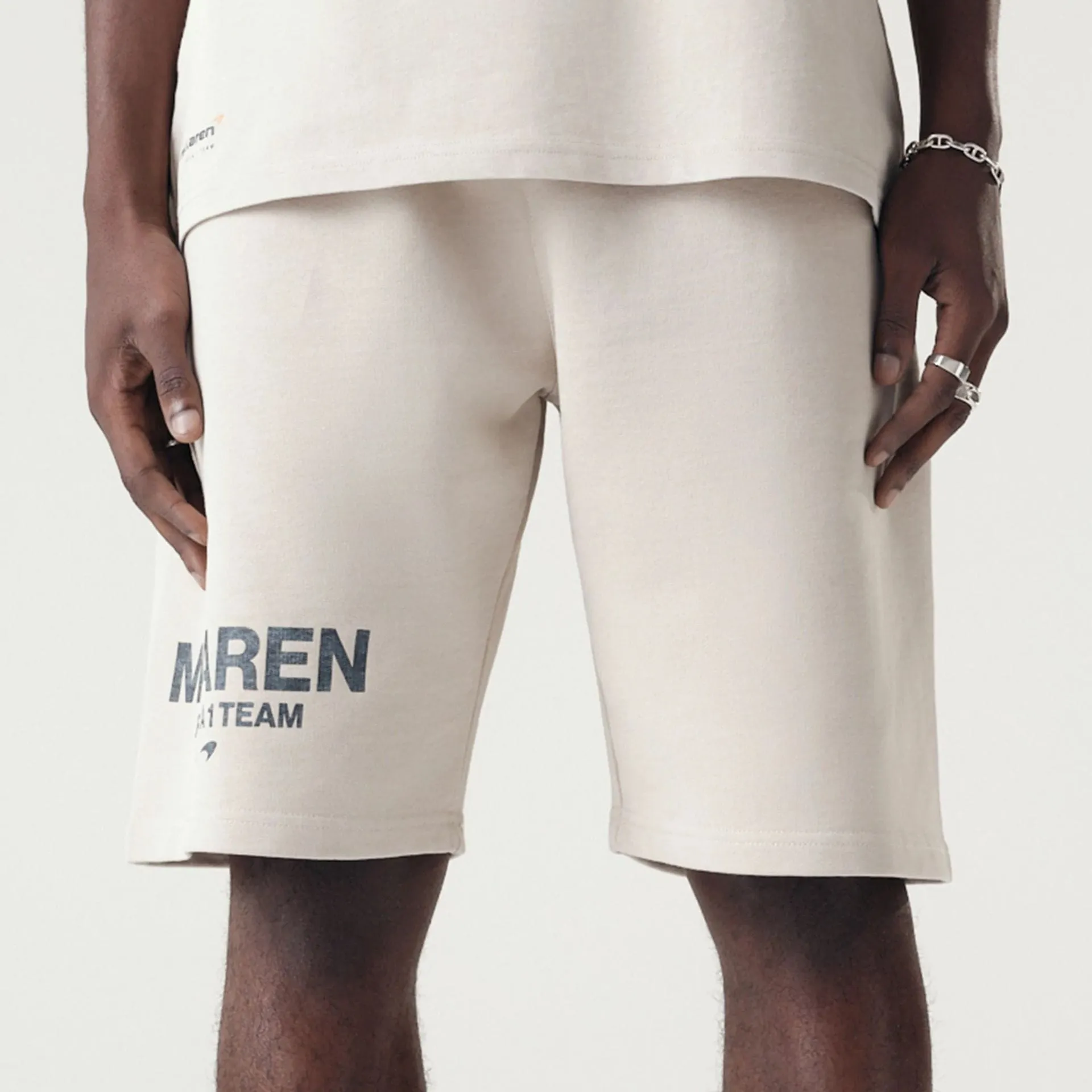 McLaren Racing Washed Pack Cream Oversized Shorts Frictionless Movement