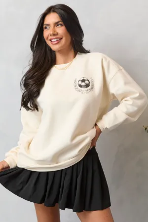QuickRelease Closure Meet Me In The Bleachers Soccer Cream Sweatshirt