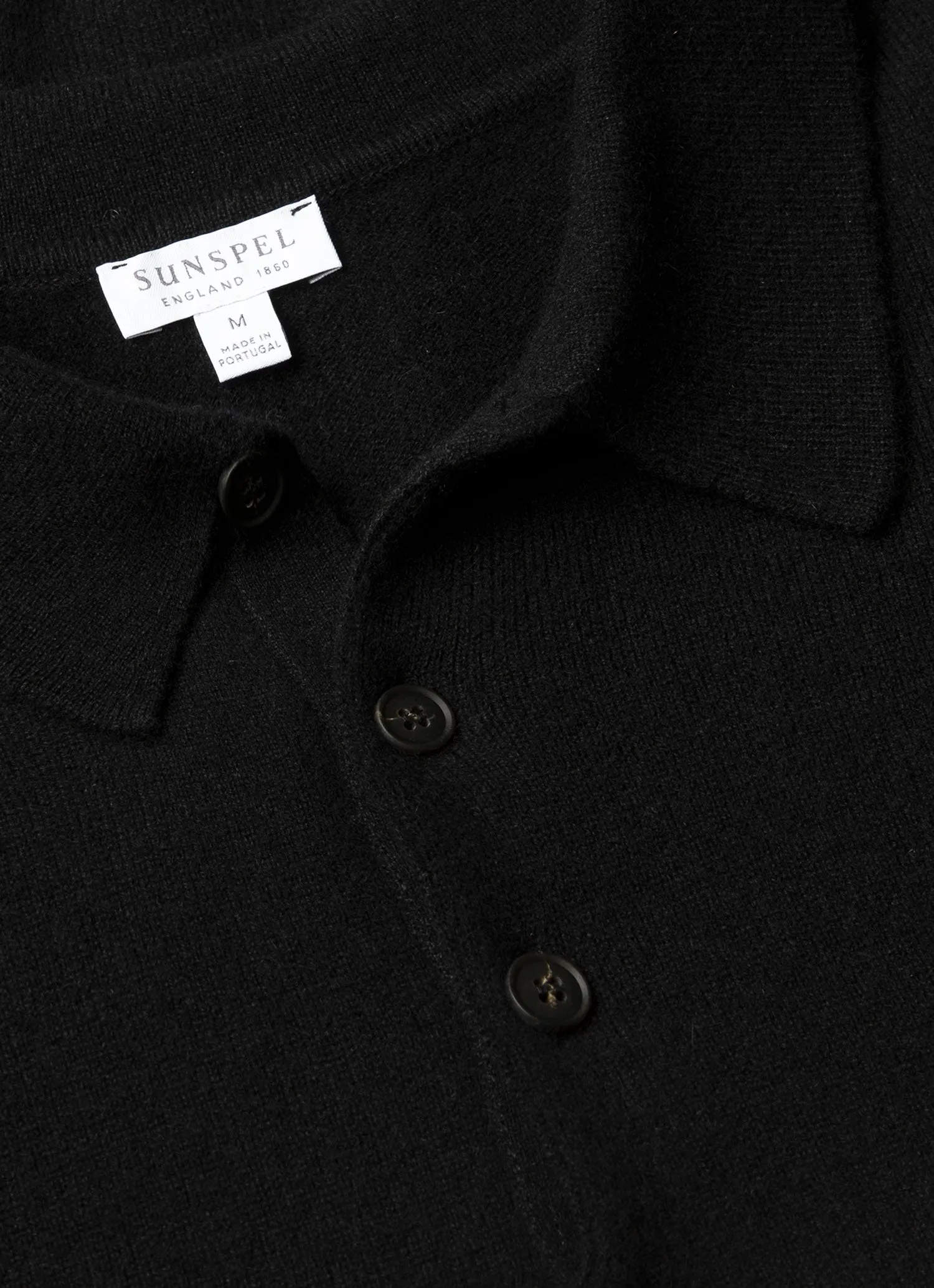 Men's Cashmere Polo Shirt in Black Smart Fashion