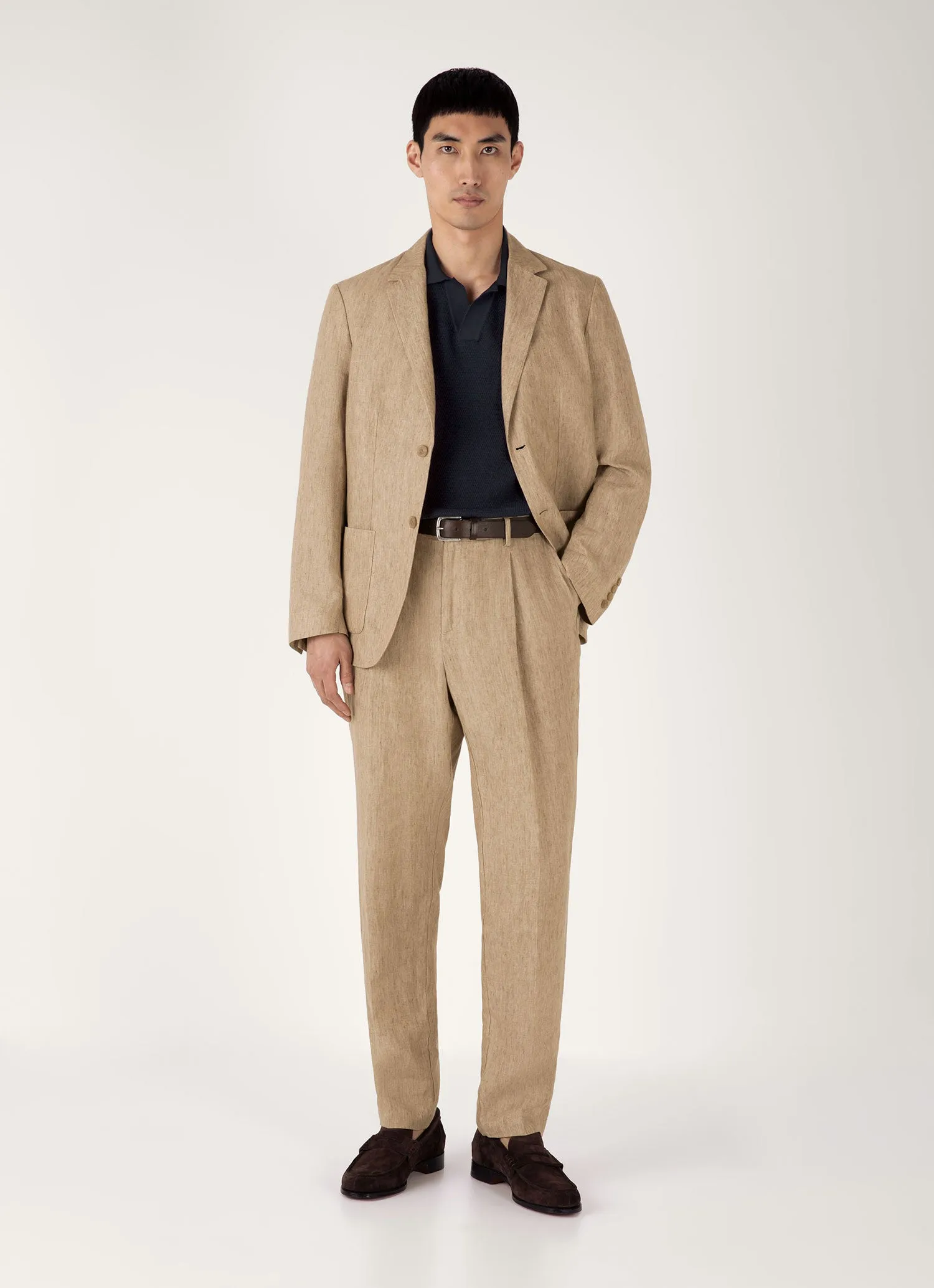 Men's Compact Mesh Knit Polo Shirt in Navy Timeless Comfort Wear