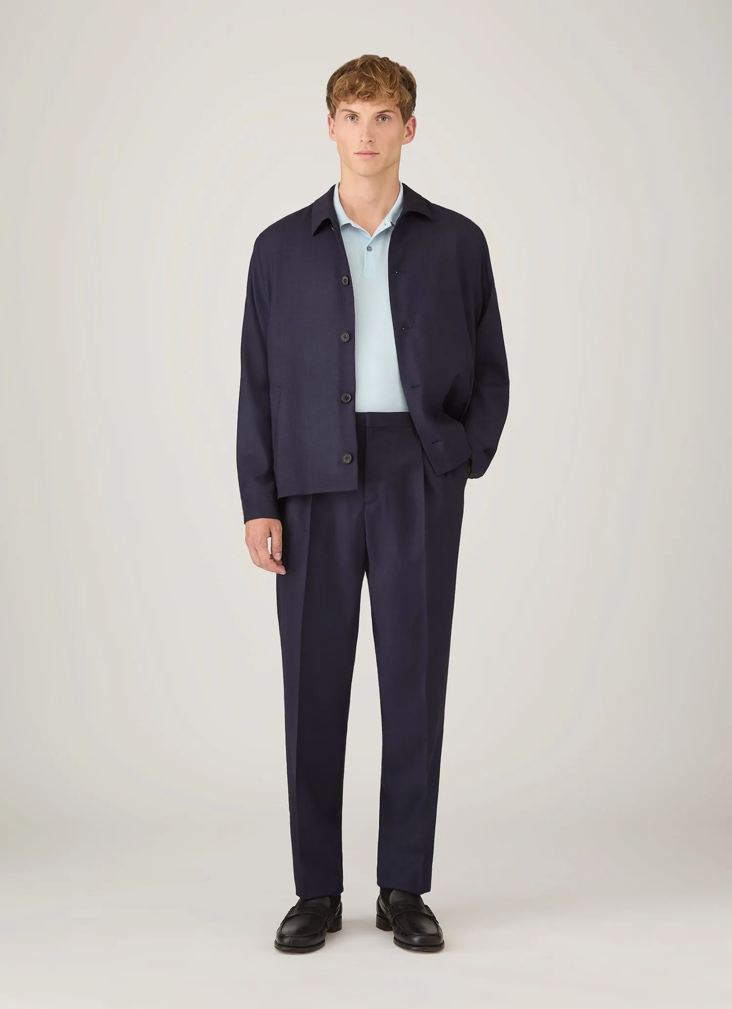 Quick Dry Wear Fit Men's Piqu?? Polo Shirt in Frost Blue