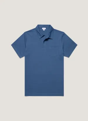 Trendy Vibes Men's Riviera Polo Shirt in Soft Denim