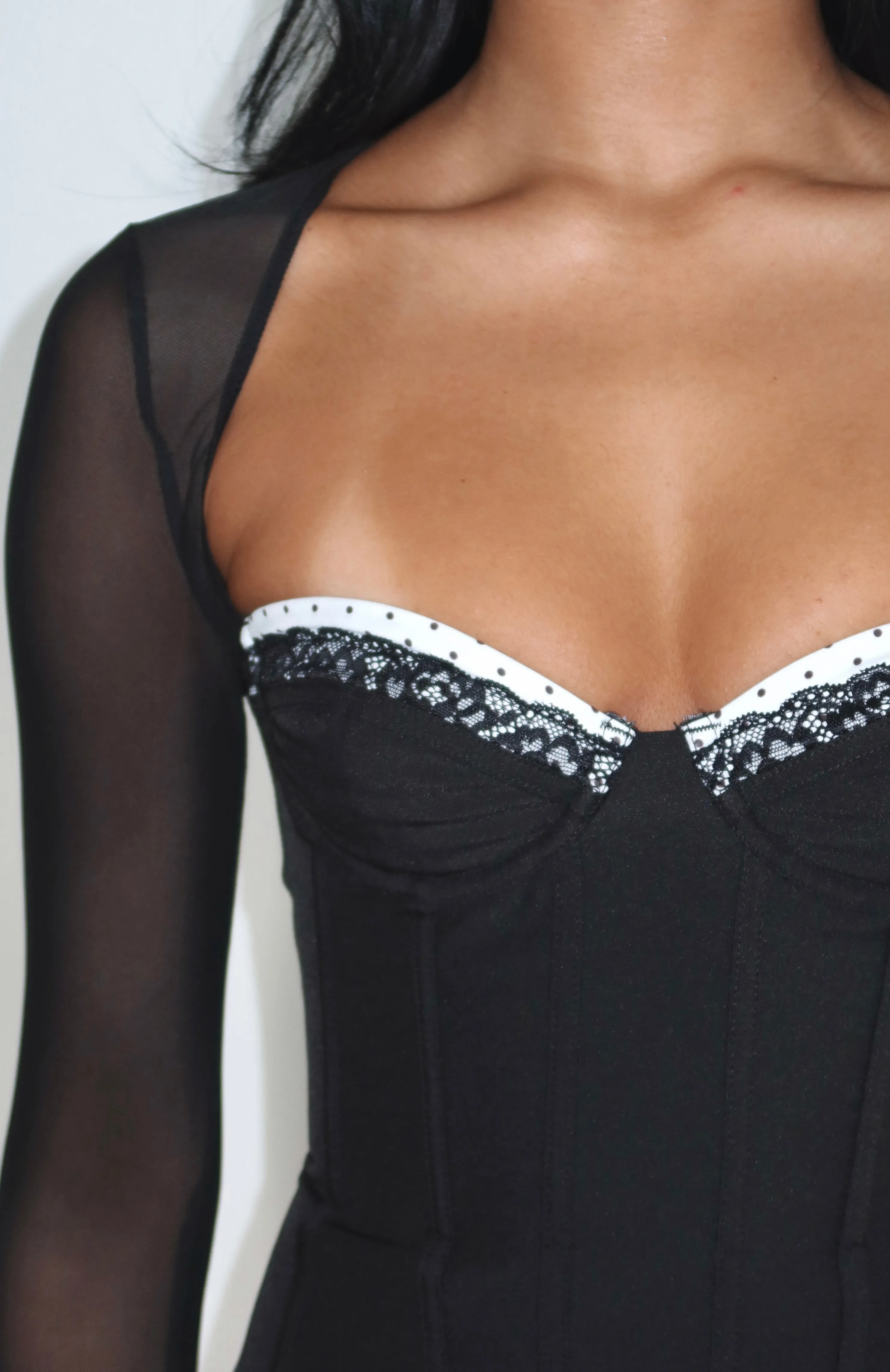 Trendy Fit Look Get Into It Long Sleeve Mini Dress Black