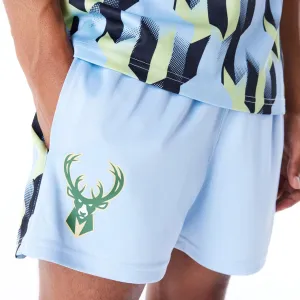 Summer Wardrobe All Comfort Milwaukee Bucks NBA Soccer Pastel Blue Short Shorts