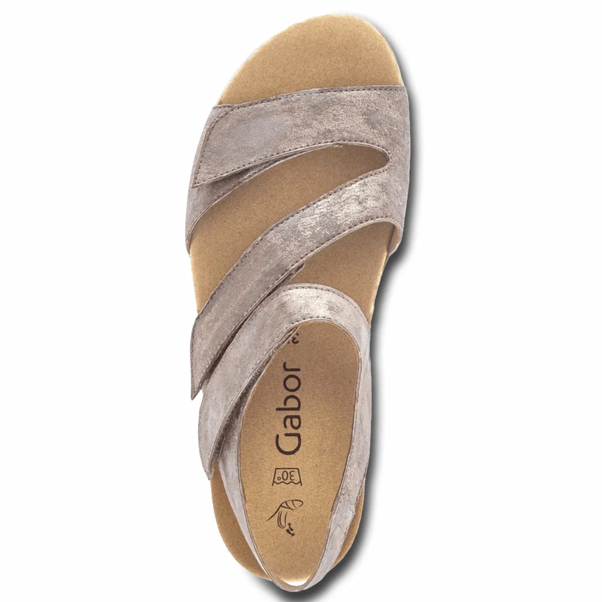 Fresh Walk Gabor Women's 43.600.62 Beige Metallic Leather