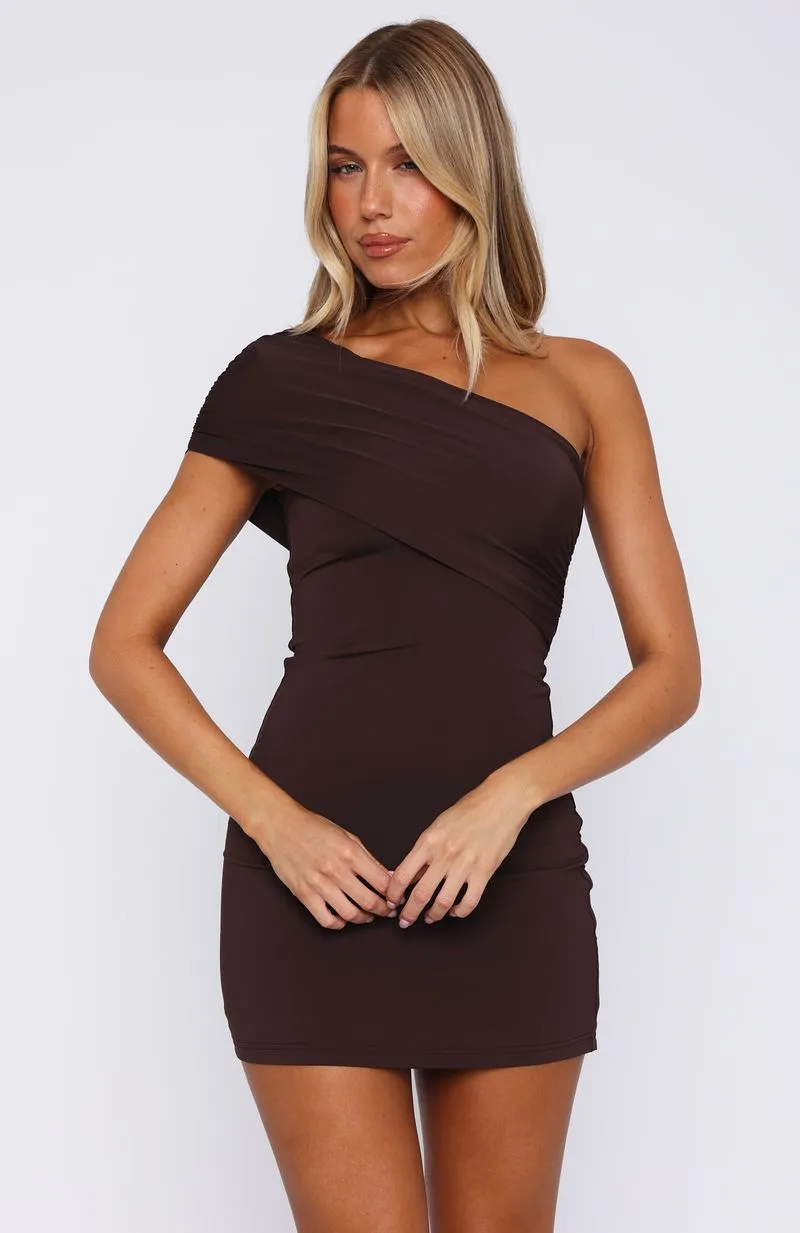 You Get The Picture Mini Dress Chocolate Mesh Soft
