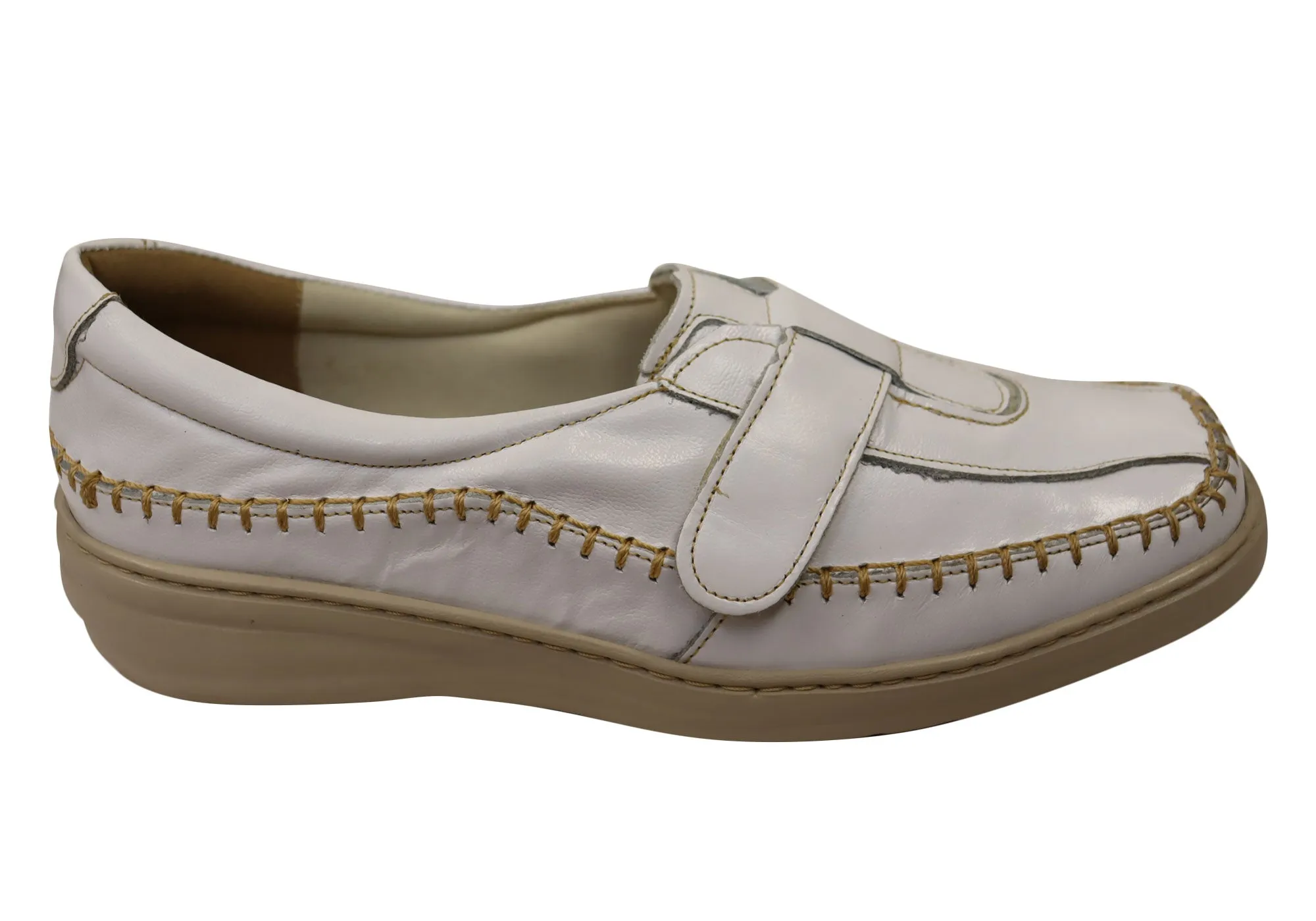 Plain Jog Mironneli Justine Womens Comfortable Brazilian Leather Shoes