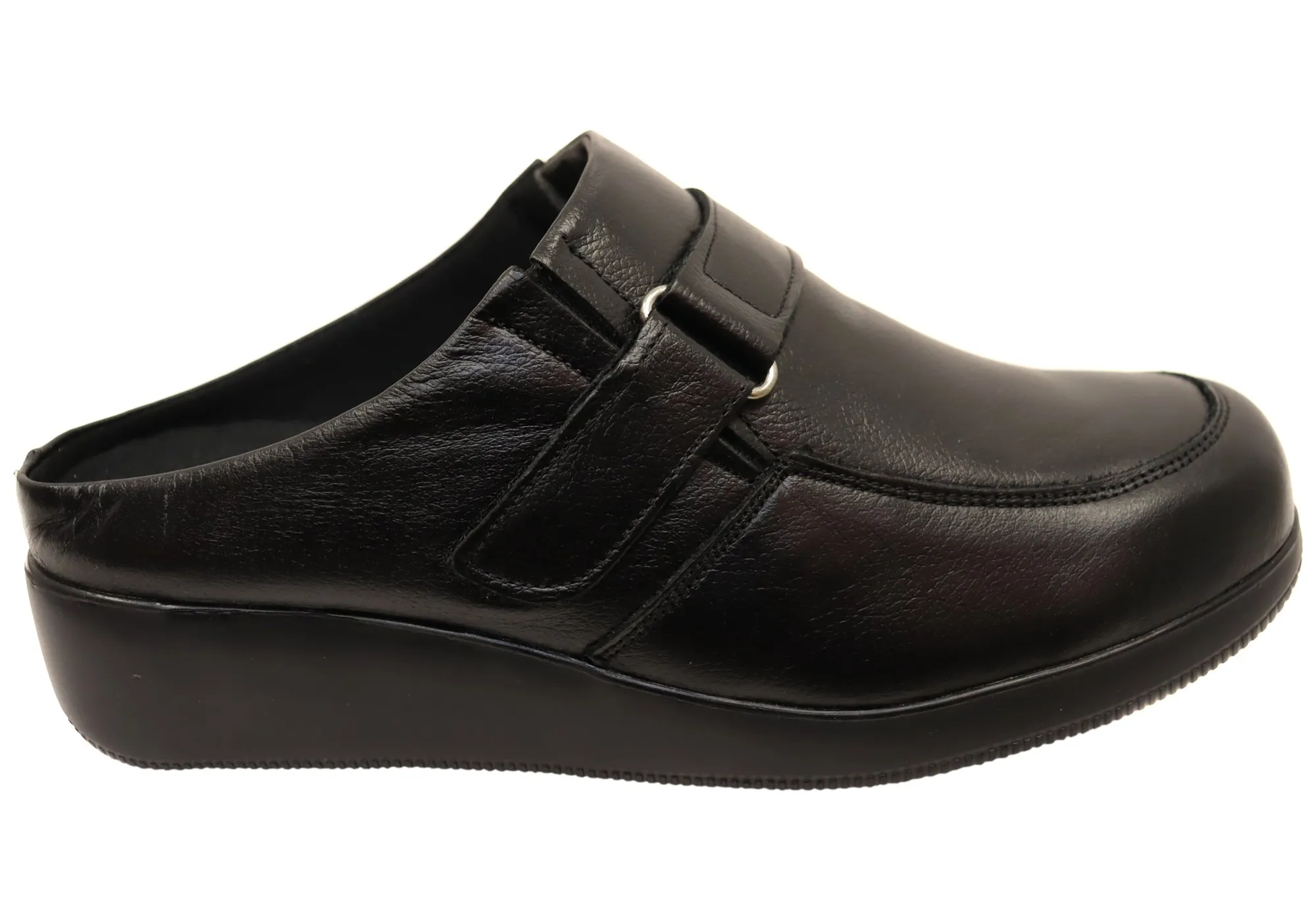 evening walk Mironneli  Paula Womens Comfortable Brazilian Leather Open Back Shoes