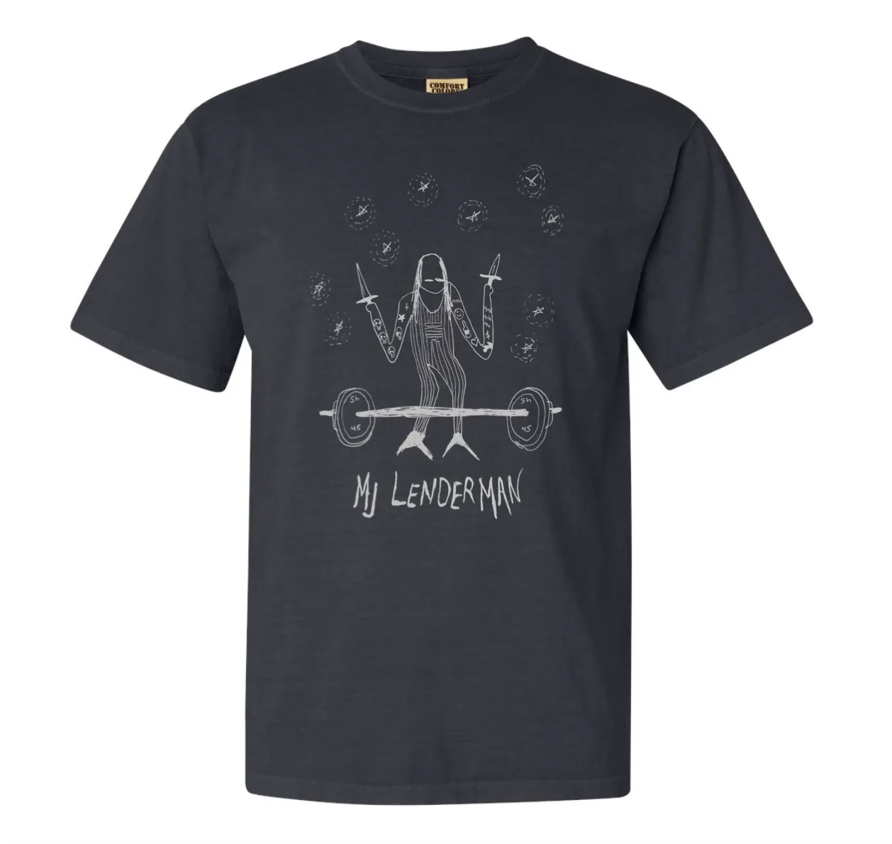 Weightlifter Grey T-Shirt Low Impact Processing Set In Sleeve