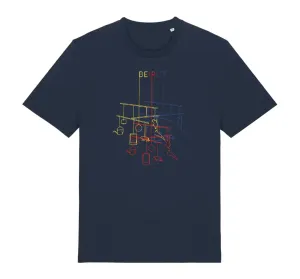 SeamlessSidePanels Mobile Navy T-Shirt