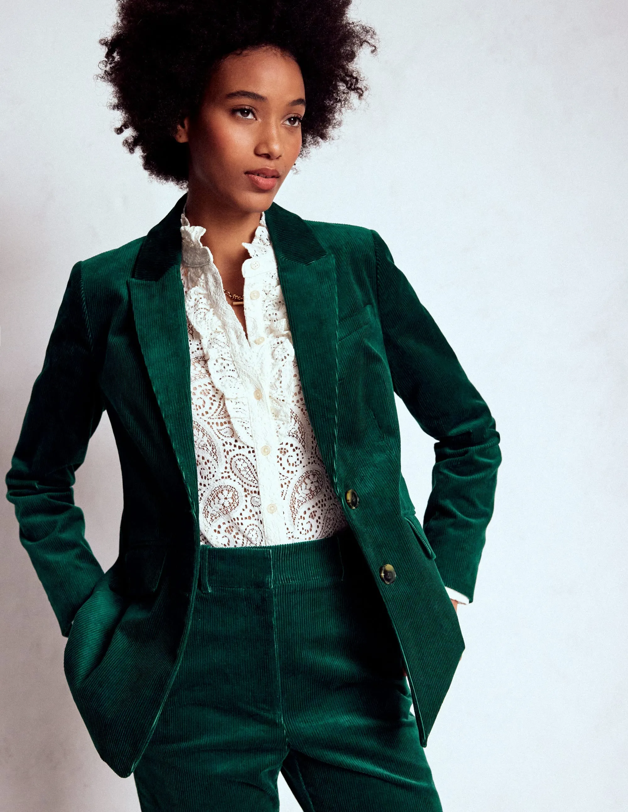 Stamford Cord Blazer-Fern Easy Clean Material