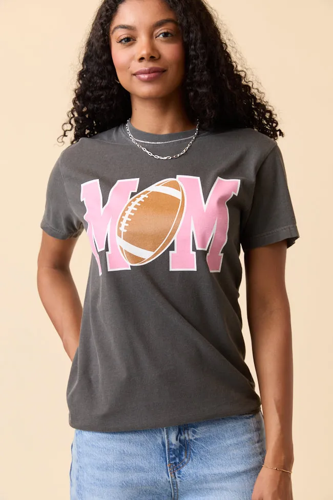FrictionReducing Lining Mom Block Football Dark Grey Graphic Tee
