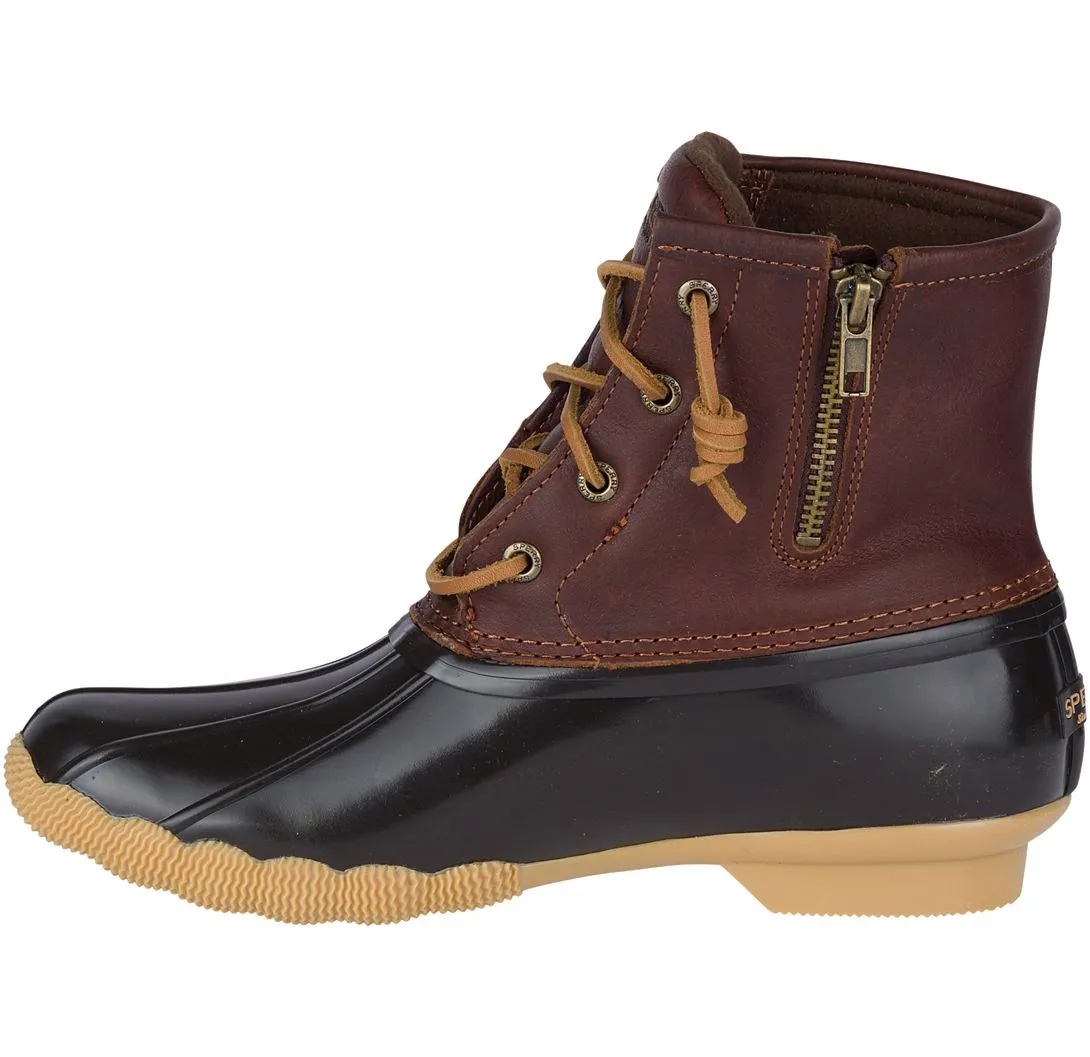 Fashion Element Sperry Women's Saltwater Duck Boot Brown Rubber