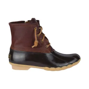 Sperry Women's Saltwater Duck Boot Brown Rubber lace up closure Unisex Comfort