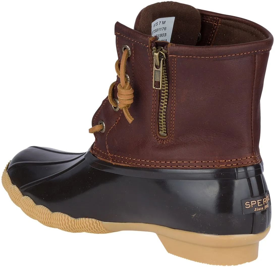 Sperry Women's Saltwater Duck Boot Brown Rubber No Break Winter Fit