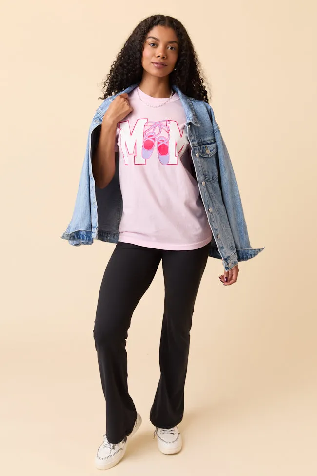 Mom Block Dance Light Pink Graphic Tee Vegan Mood