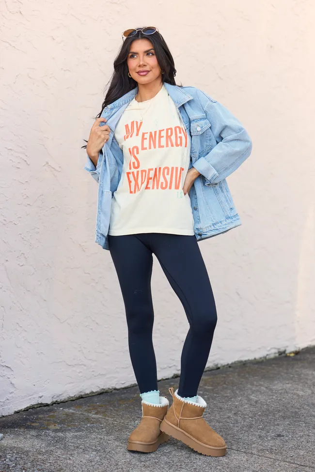 Charm Core My Energy Is Expensive Ivory Graphic Tee