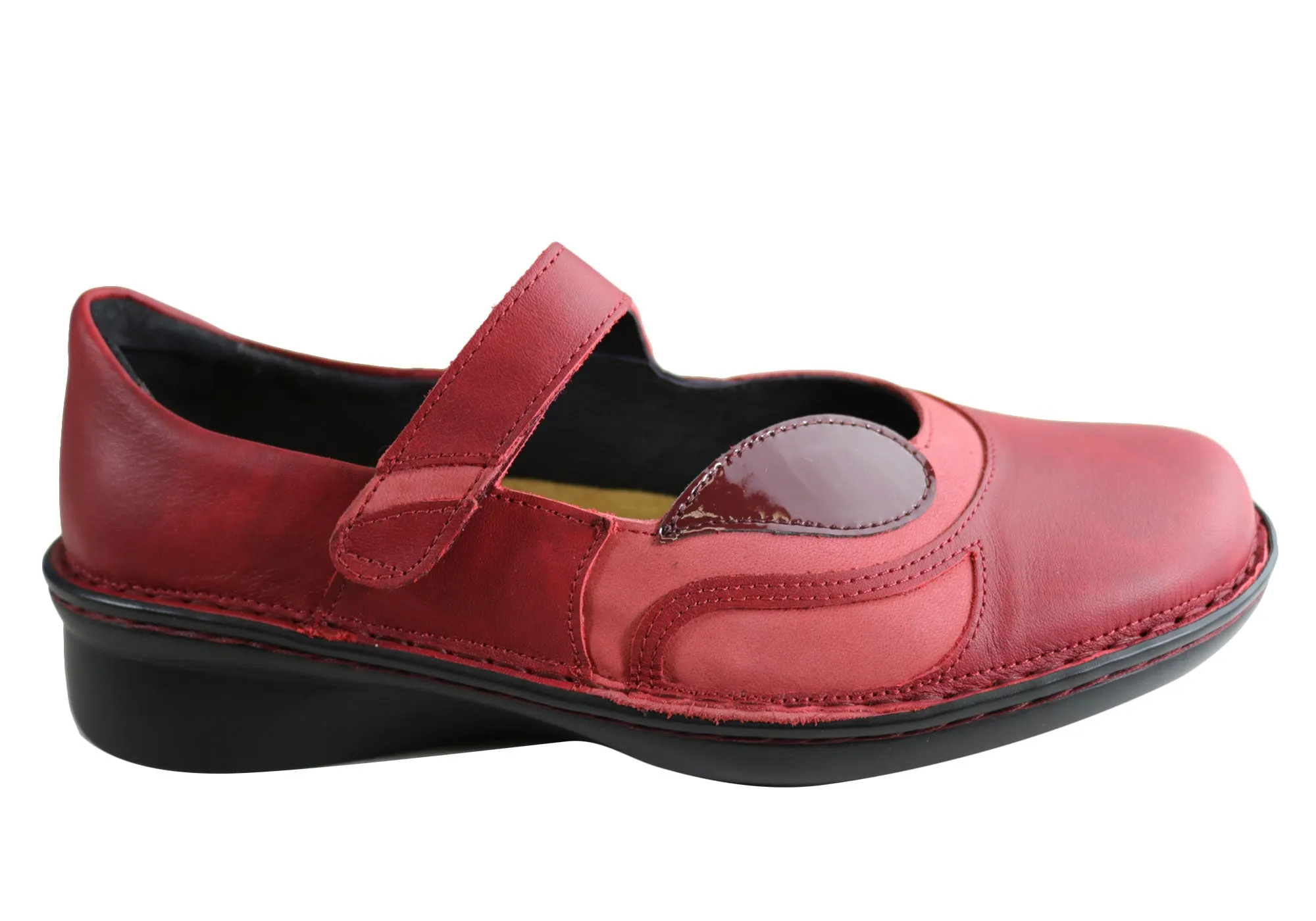 Galaxy Step Naot Conga Womens Comfort Supportive Wide Fit Leather Mary Jane Shoes