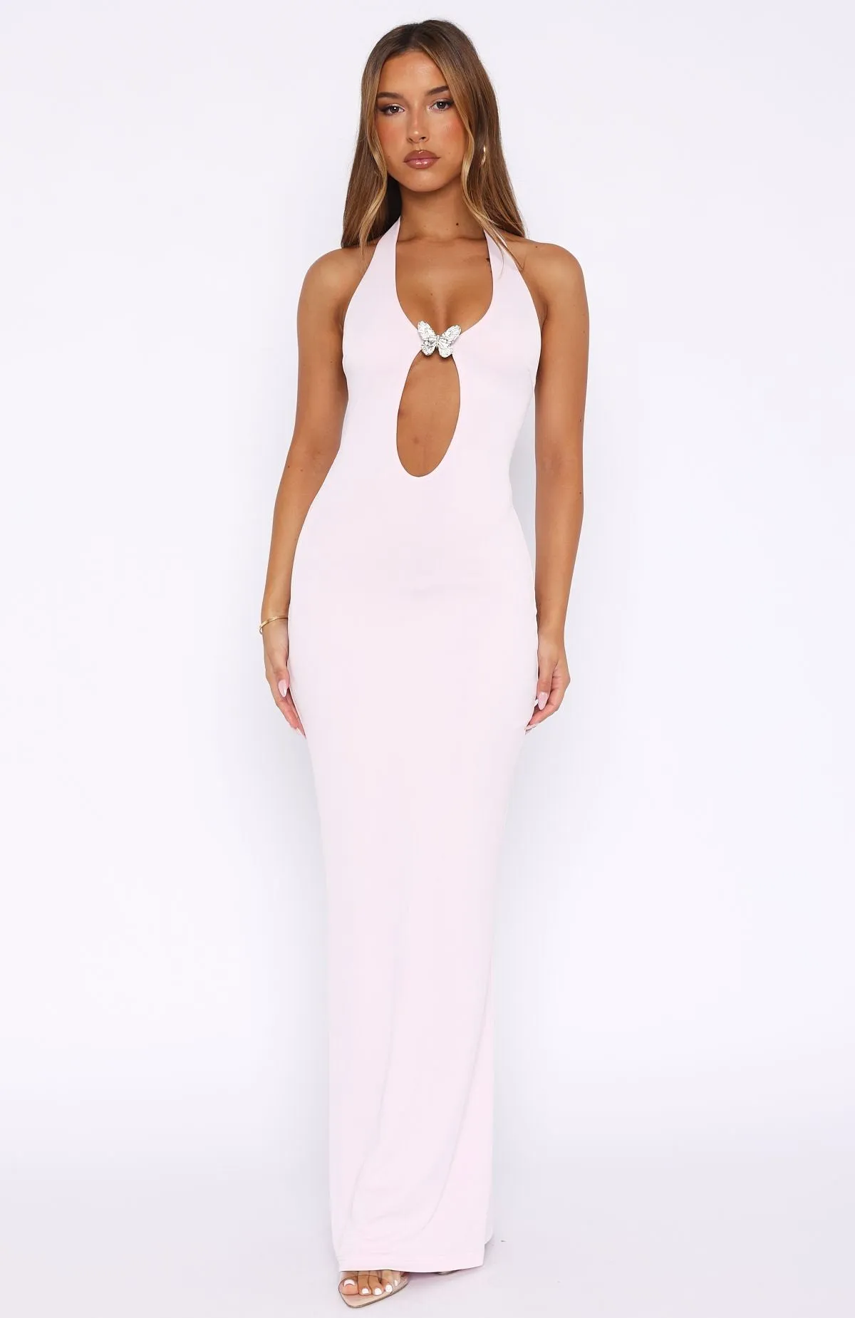 Never Be Friends Maxi Dress Baby Pink Global Style