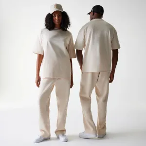 New Era Light Beige Straight Leg Joggers Full Coverage