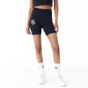 Simple Waist Comfy Design New York Yankees Womens MLB Lifestyle Black Cycling Shorts